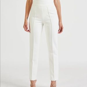 Because of Alice High Waisted Cigarette Trousers - Ivory (S)